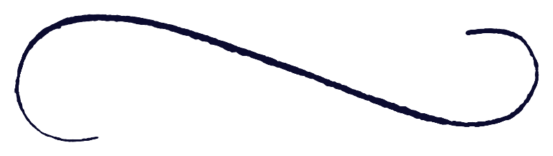 A single pen line making one long S-shaped stroke across the page, curling back on itself at each end